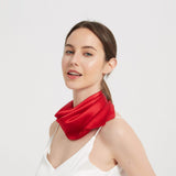 SilkSilky CA Pure Silk Scarf Red 003