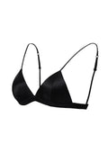 SilkSilky CA Silk Knitted Bra Black 006