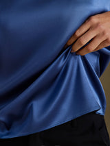 [Real Teal] SilkSilky-CA Cap Sleeve Round Neck Women's T-Shirt 004