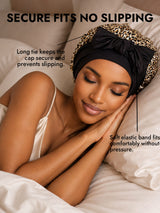 [Leopard] SilkSilky-CA Sleep Cap 004