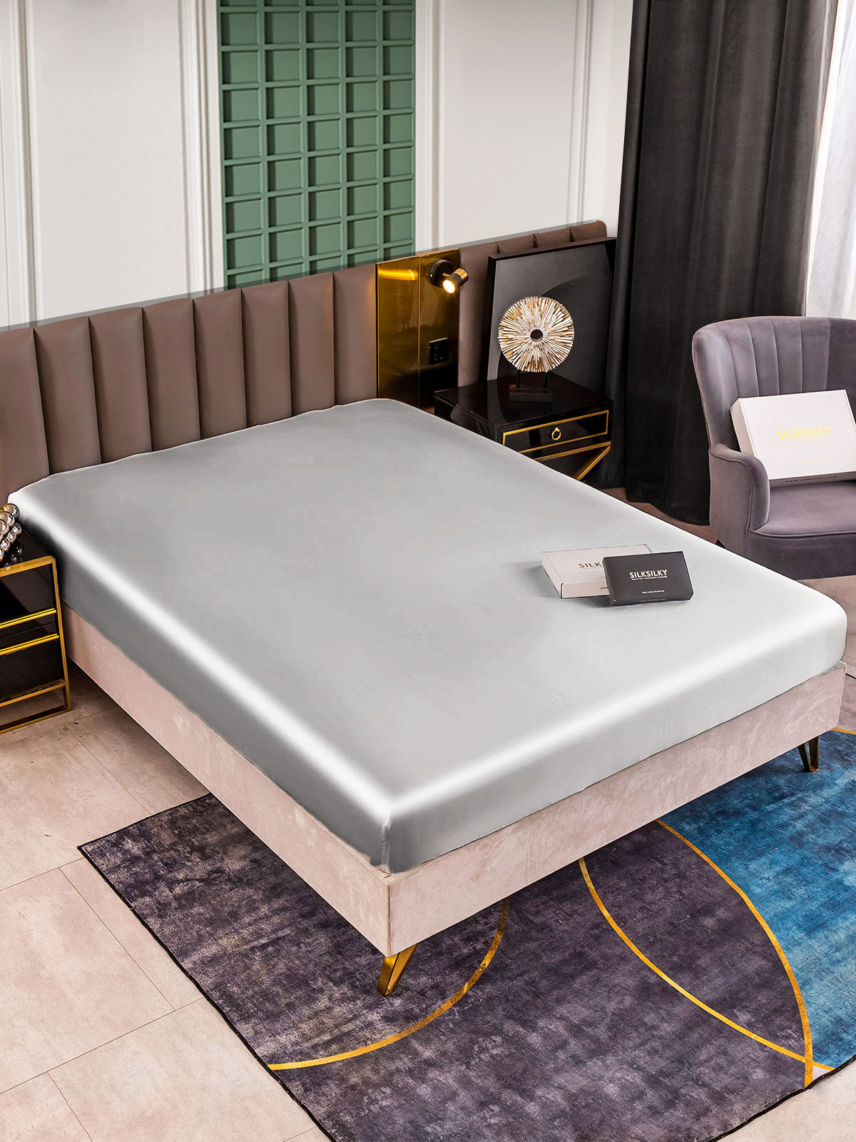 [Silver] SilkSilky-CA 25Momme Sheet 001