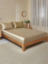 [Beige+Khaki] SilkSilky-CA 19Momme Bedding Set 001