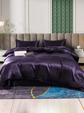 SilkSilky CA 25Momme Pure Silk Bedding Set DeepPurple 001