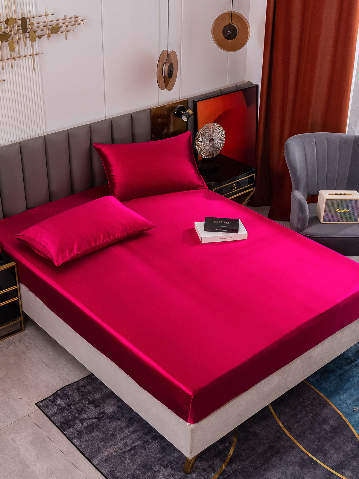 [Wine] SilkSilky-CA 19Momme Bedding Set 005