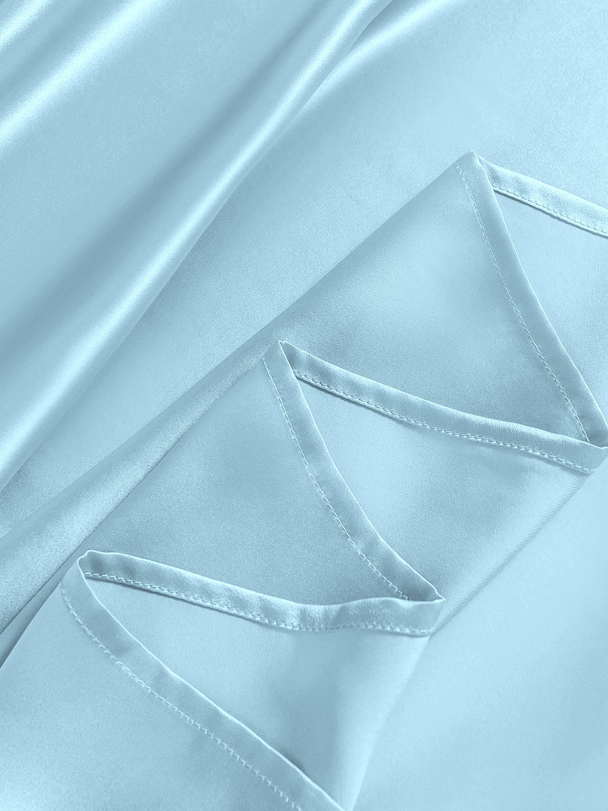 [Light Blue] SilkSilky-CA 19Momme Pure Silk Bedding Set 006