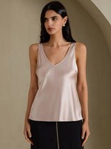 [Shadow Gray] SilkSilky-CA Sleeveless V Neck Camisole 001