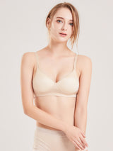 [Beige] SilkSilky-CA Silk Jersey Bra 003