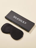 SilkSilky CA 19Momme Pure Silk Eye Mask Black 002