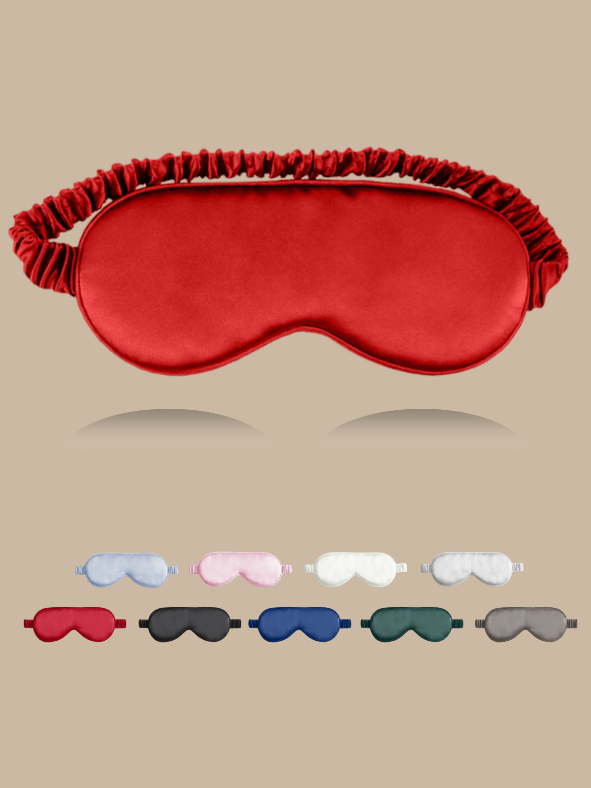 [Dark Red] SilkSilky-CA 19Momme Pure Silk Eye Mask 001