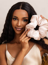 [Pink] SilkSilky-CA Scrunchie 001