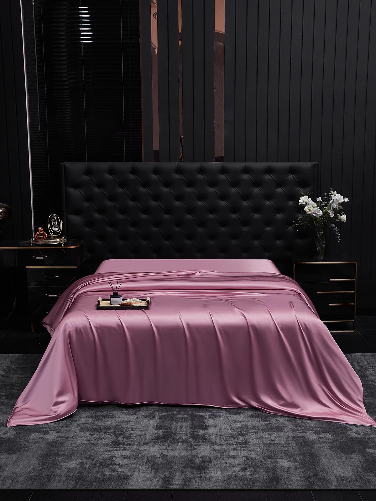 [Mauve Orchid] SilkSilky-CA 22Momme Pure Silk Duvet Cover 001