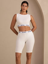 [White] SilkSilky-CA Sleeveless Crew Neck Camisole 003