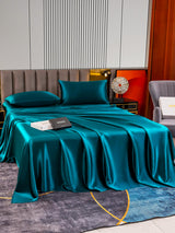 [Teal] SilkSilky-CA 22Momme Pure Silk Bedding Set 005,