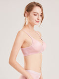 SilkSilky CA Silk Knitted Bra Pink 005