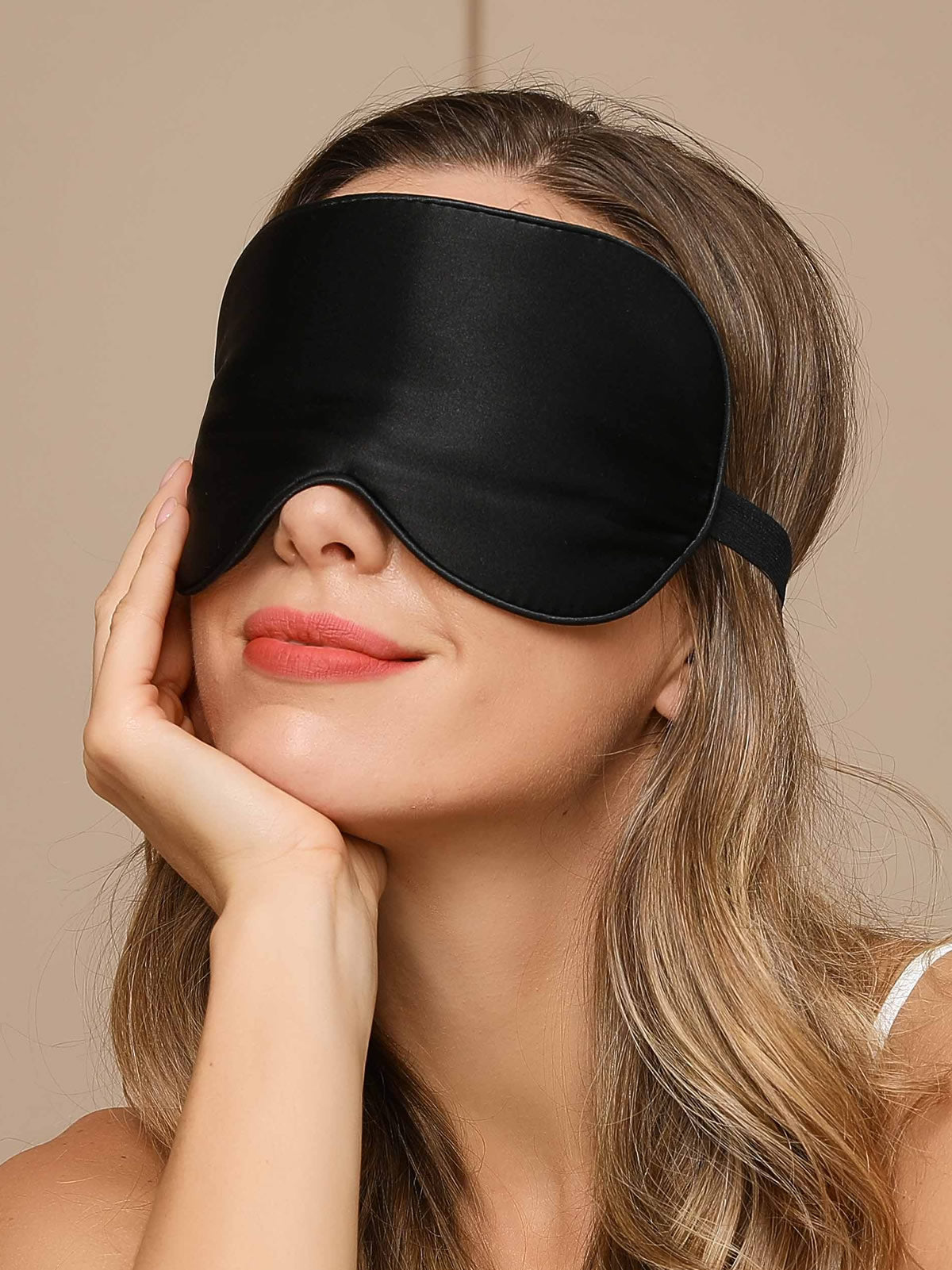 [Black] SilkSilky-CA 19Momme Pure Silk Eye Mask 003