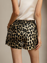 [Leopard] SilkSilky-CA 19Momme Silk Womens Shorts 002