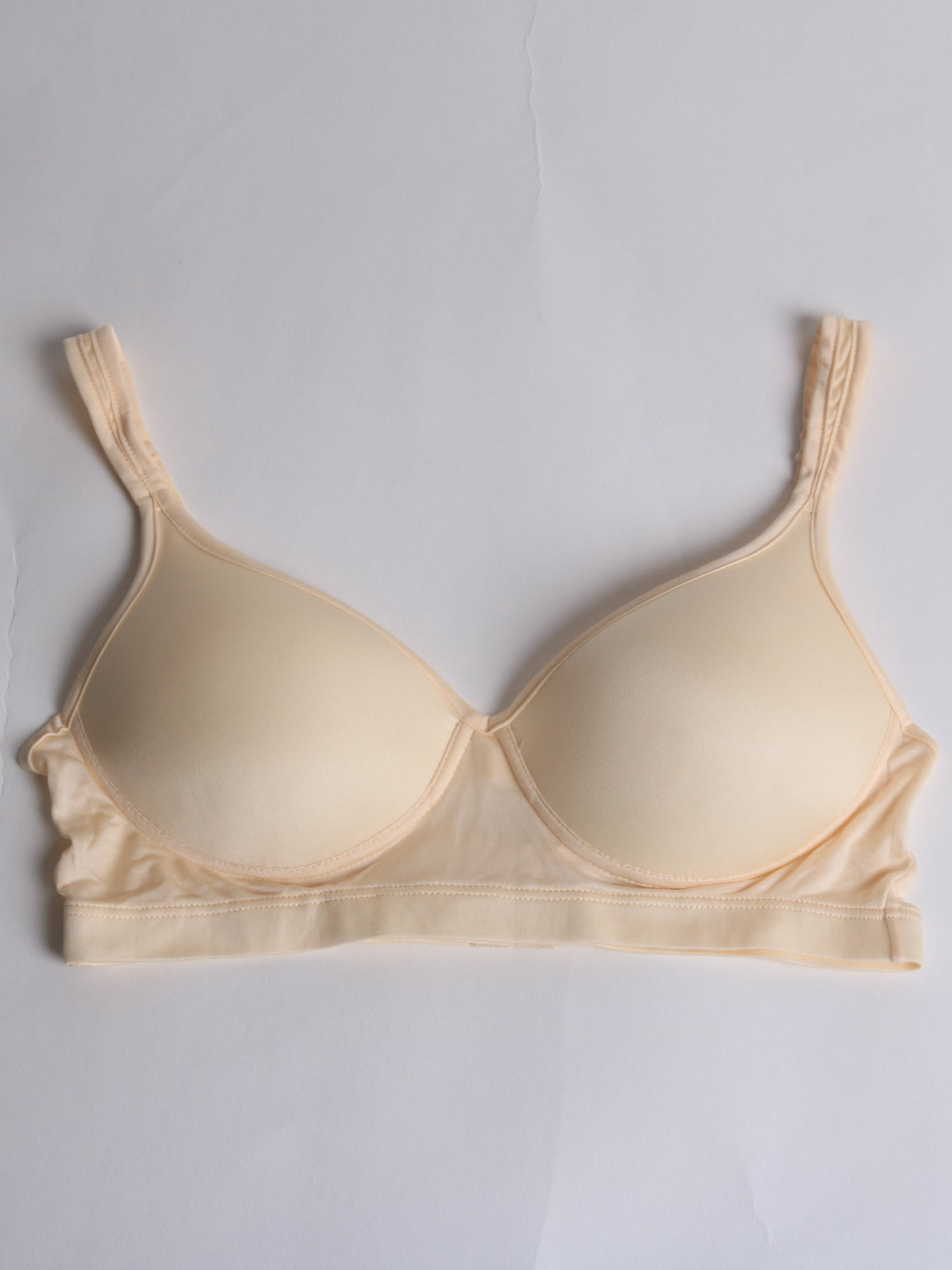 [Beige] SilkSilky-CA Silk Knitted Bra 007