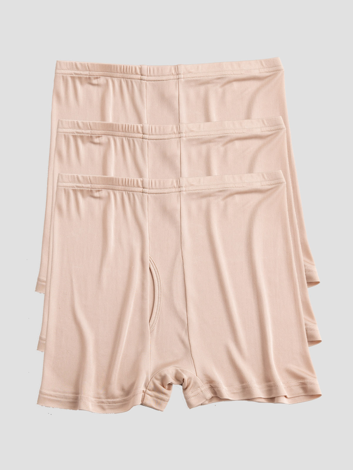 [Beige] SilkSilky-CA Silk Knitted Mens Underwear 002