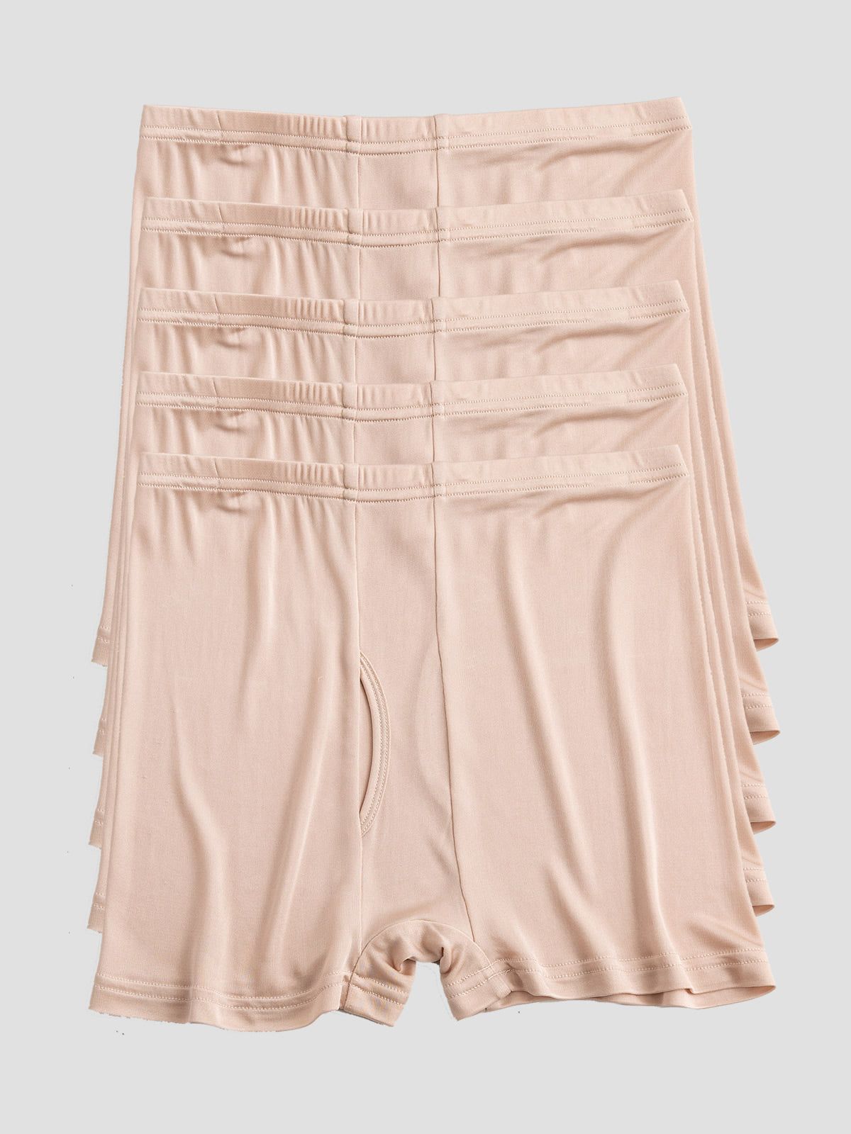 [Beige] SilkSilky-CA Silk Knitted Mens Underwear 002