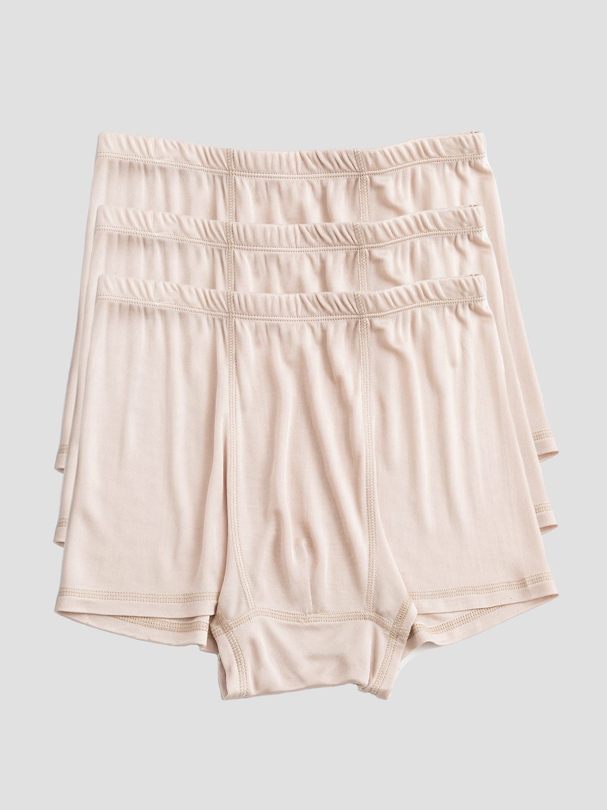 [Beige] SilkSilky-CA Silk Knitted Mens Underwear 002