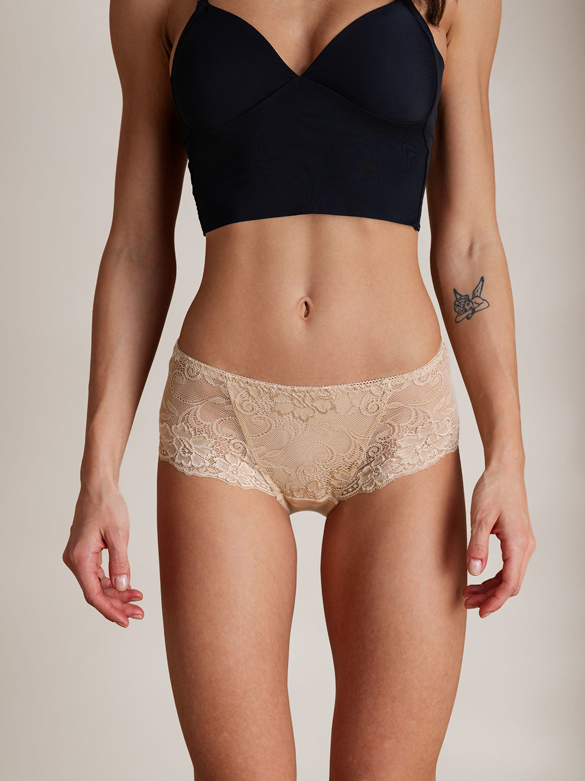 [Beige] SilkSilky-CA Silk Knitted Panty 005