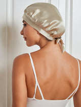 [Beige] SilkSilky-CA Sleep Cap 002