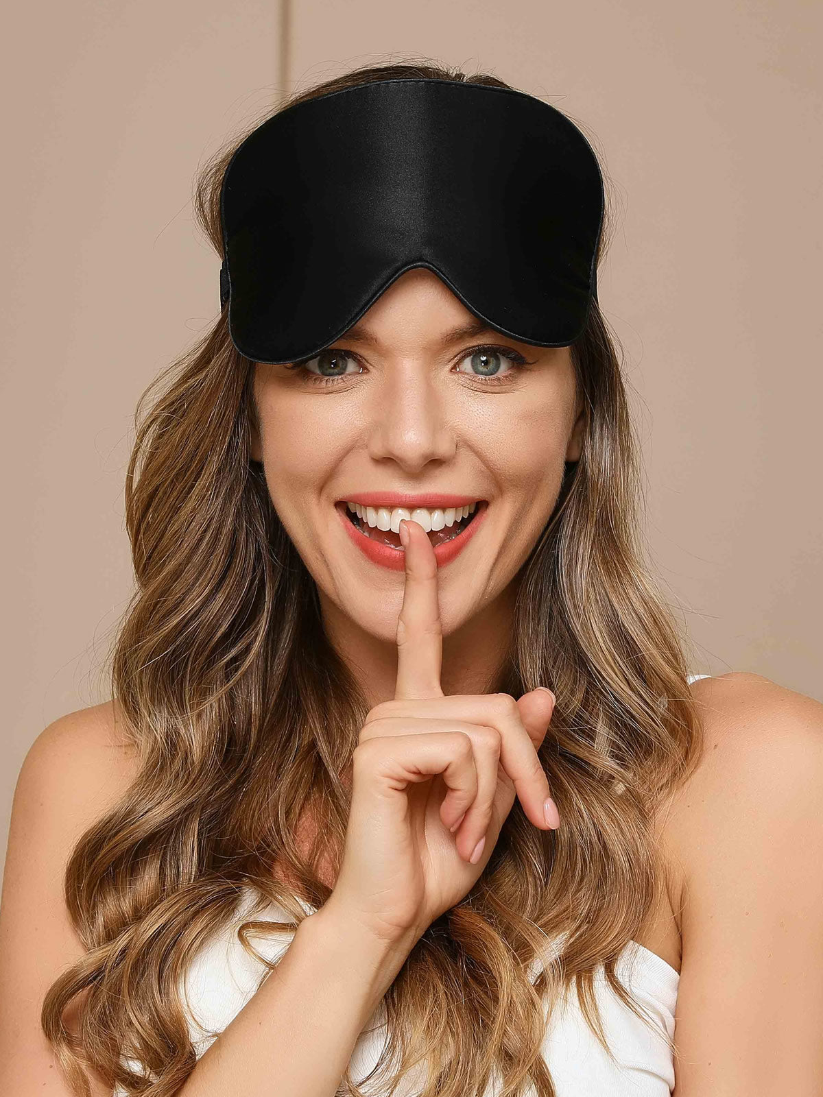 [Black] SilkSilky-CA 19Momme Pure Silk Eye Mask 001