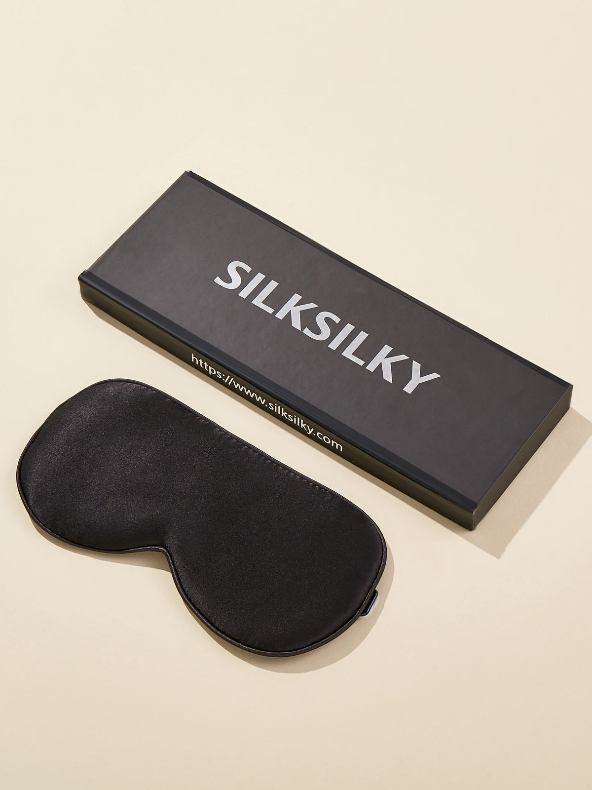 [Black] SilkSilky-CA 19Momme Pure Silk Eye Mask 002