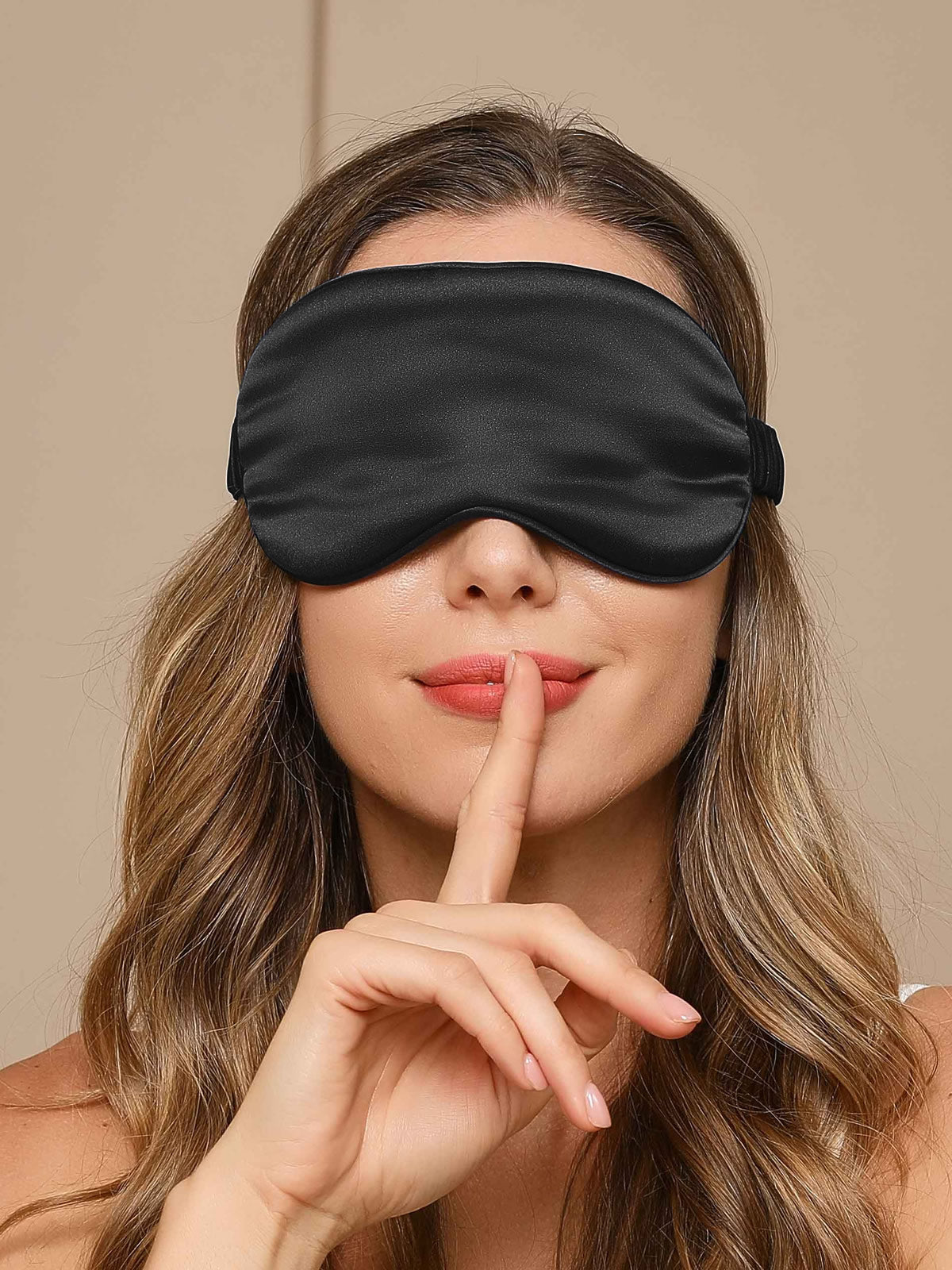 [Black] SilkSilky-CA 19Momme Pure Silk Eye Mask 004