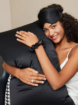 [Black] SilkSilky-CA 19Momme Pure Silk Pillowcase Set 001