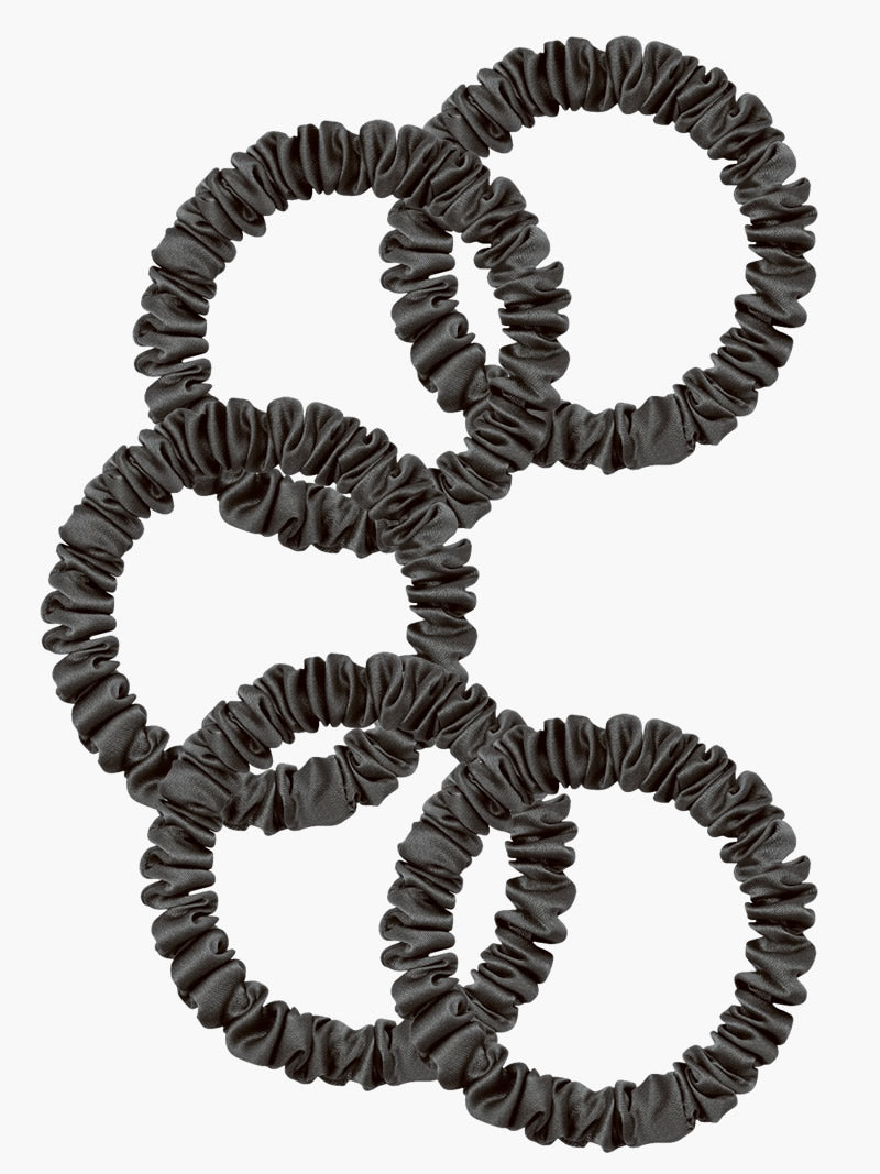 [Black] SilkSilky-CA 19Momme Pure Silk Scrunchie 003