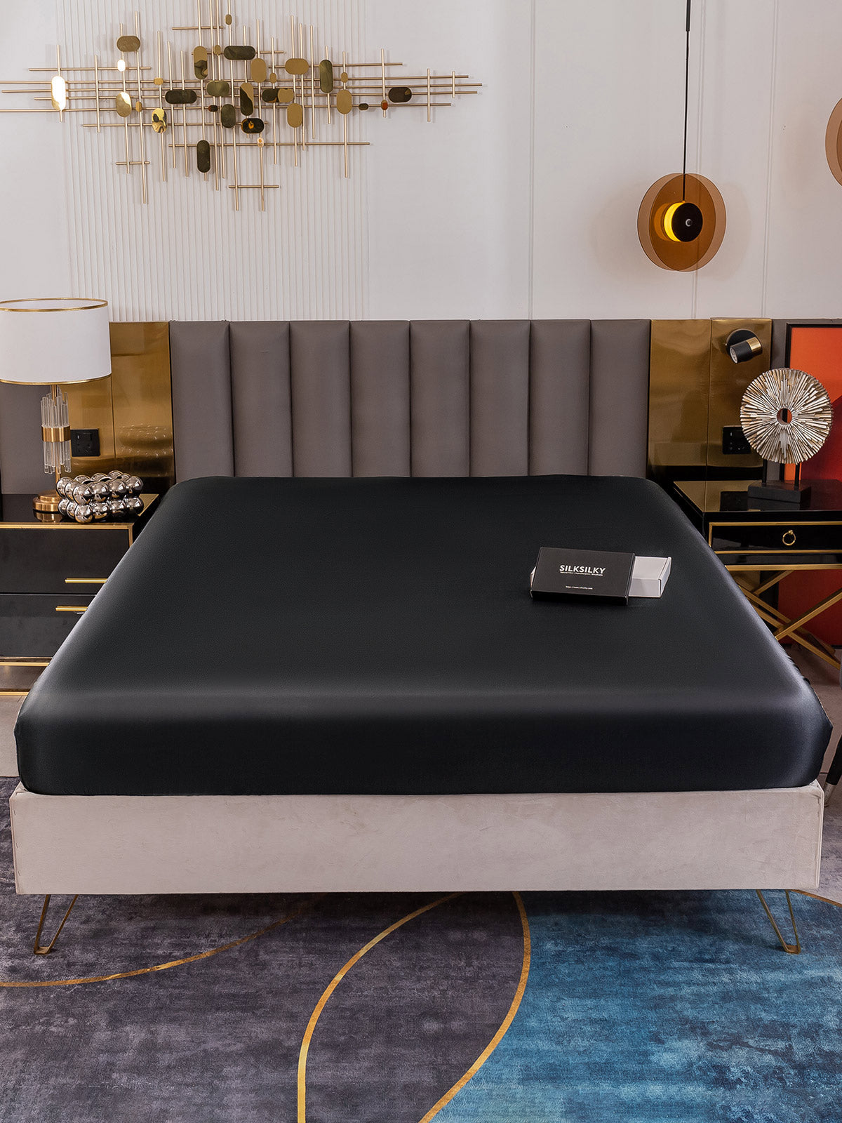 [Black] SilkSilky-CA 19Momme Pure Silk Sheet 002