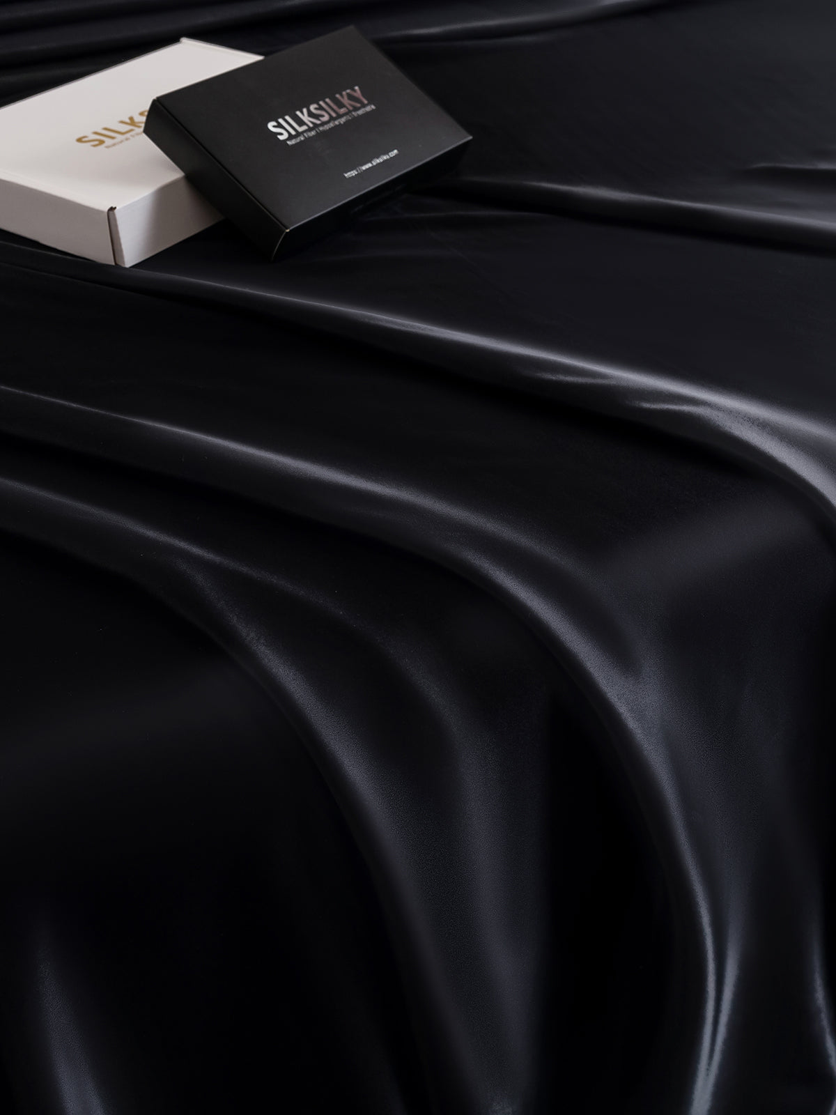 [Black] SilkSilky-CA 19Momme Pure Silk Sheet 005