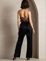 [Black] SilkSilky-CA 19Momme Silk Womens Pants 002,