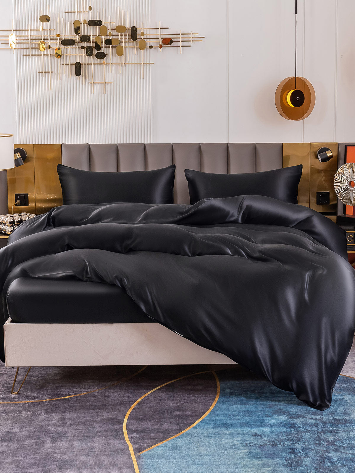 [Black] SilkSilky-CA 25Momme Pure Silk Duvet Cover 002