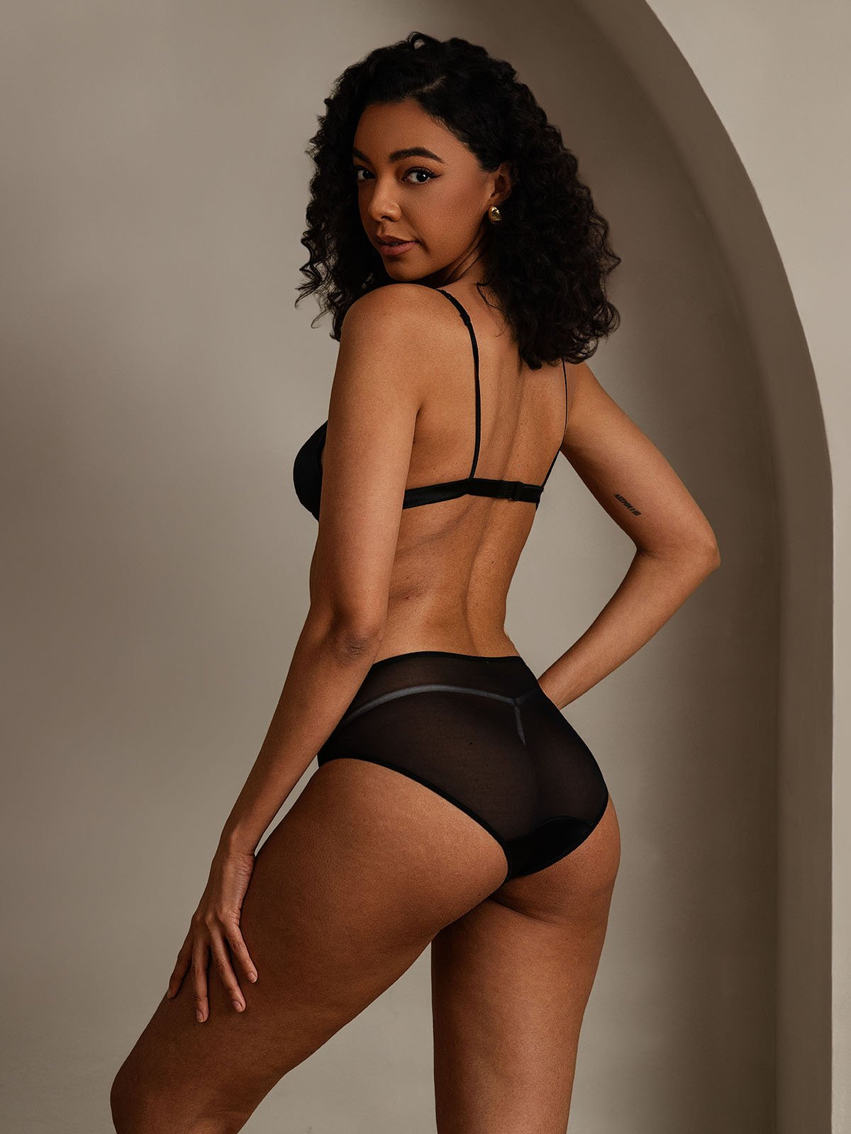 [Black] SilkSilky-CA Pure Silk Bra&Panty Set 002