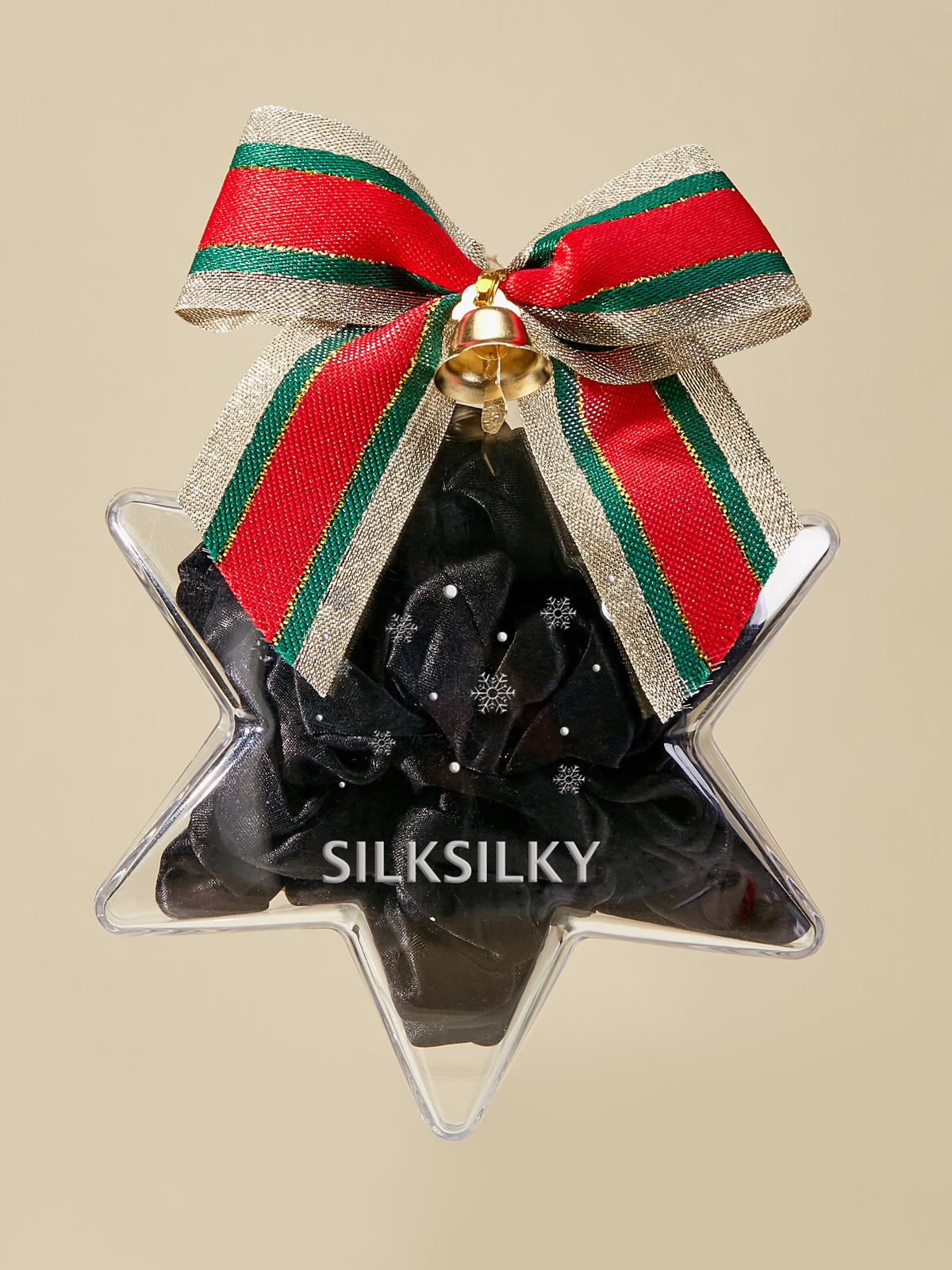[Black] SilkSilky-CA Pure Silk Scrunchie 001