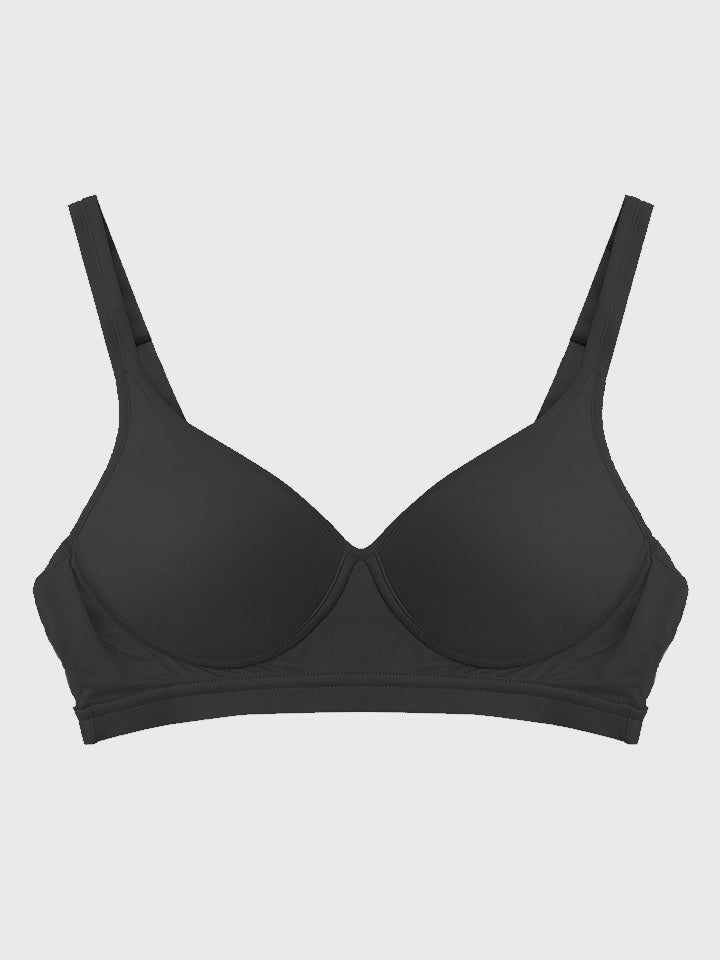 [Black] SilkSilky-CA Silk Knitted Bra 001