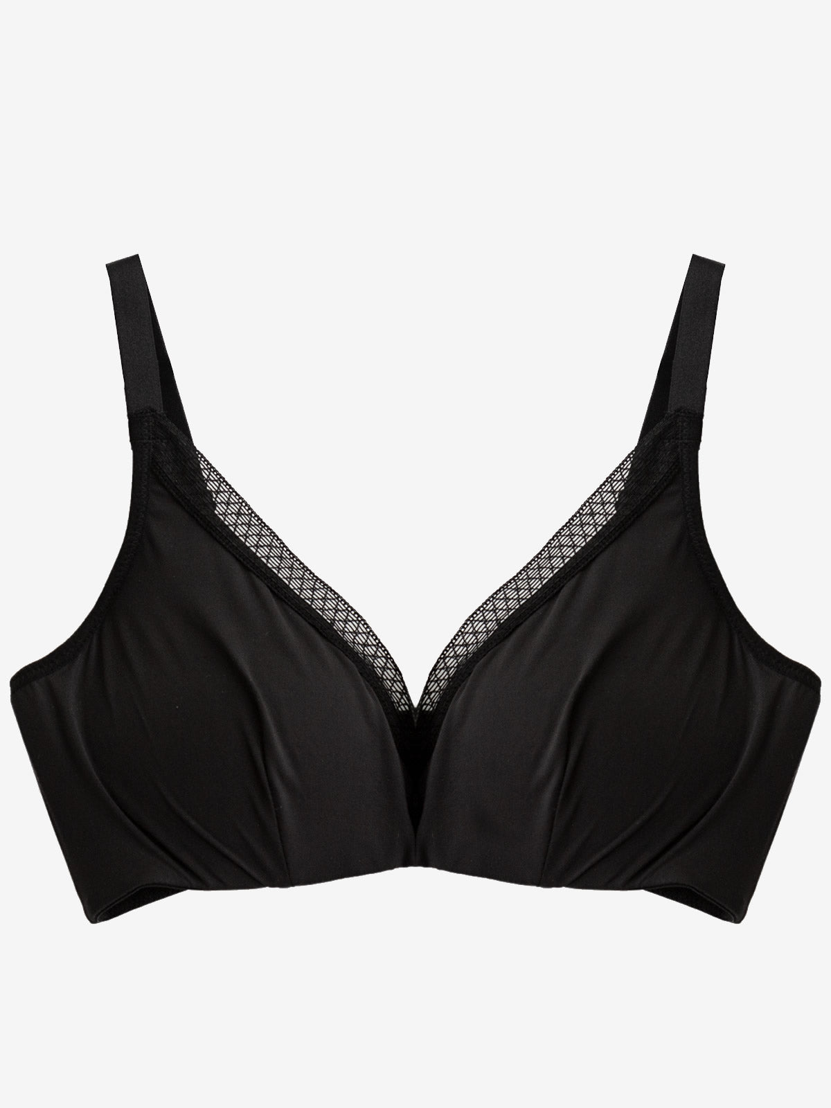 [Black] SilkSilky-CA Silk Knitted Bra 004