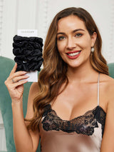 [Black] SilkSilky-CA Scrunchie 002