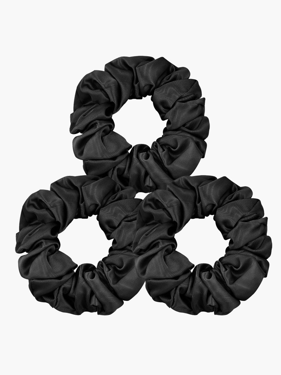 [Black] SilkSilky-CA Scrunchie 003