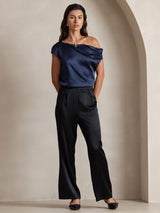 [Black] SilkSilky-CA Women's Pants 008