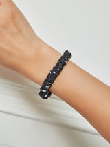 [Black] SilkSilky-CA Scrunchie 001
