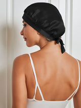[Black] SilkSilky-CA Sleep Cap 003