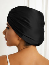 [Black] SilkSilky-CA Sleep Cap 004