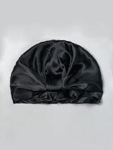 [Black] SilkSilky-CA Sleep Cap 005