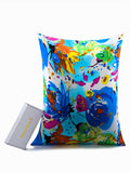 100% Mulberry Silk Pillowcase - Blue Bloom