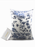 100% Mulberry Silk Pillowcase - Blue Peony