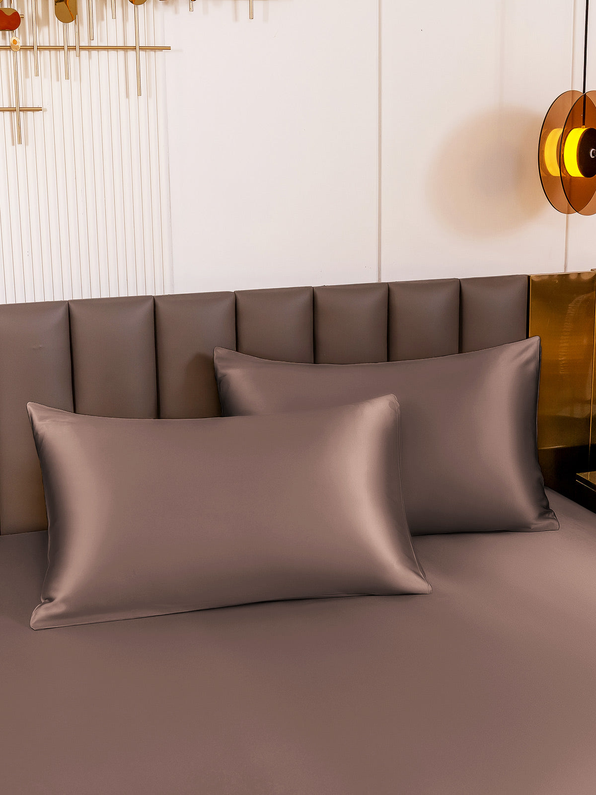 [Brown] SilkSilky-CA 19Momme Pure Silk Pillowcase 001