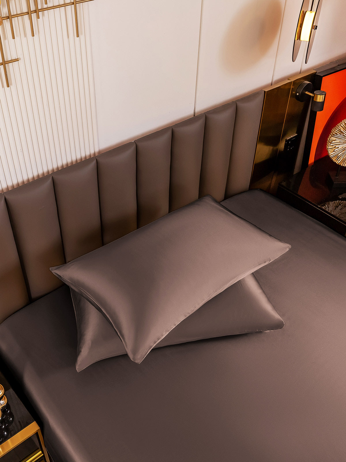 [Brown] SilkSilky-CA 19Momme Pure Silk Pillowcase 004